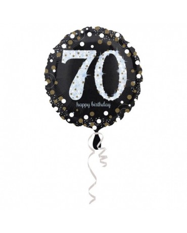 Fól. balón č. 70 - zlatý 43cm