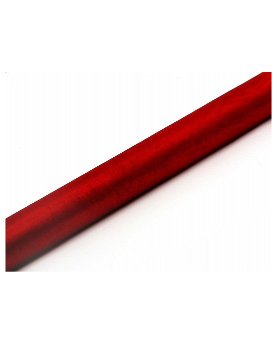 Organza - hladká červené víno 36cmx9m/P116