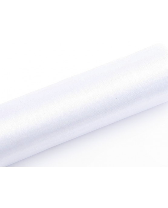 Organza - hladká biela 16cmx9m/P121