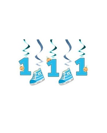 Špirály - k 1. narodeninám- modré 60cm 5ks/P146