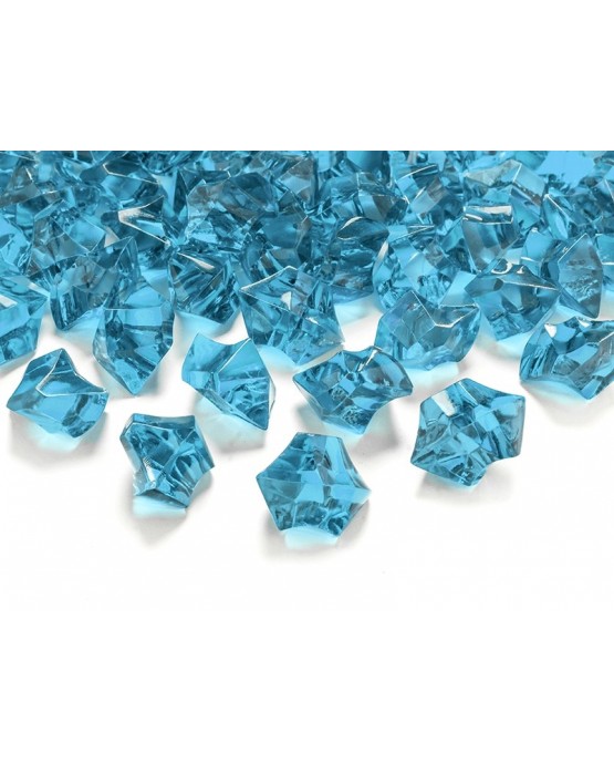 Dekor. -tyrkysový ľad 2,5x2,1cm 50ks