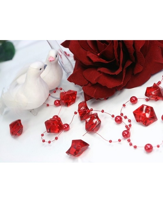 Dekor. -červený ľad 2,5x2,1cm 50ks