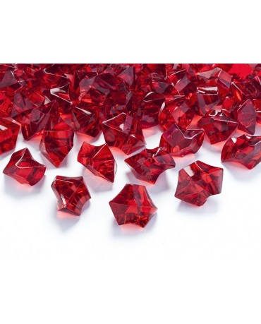 Dekorácia -červený ľad 2,5x2,1cm 50ks