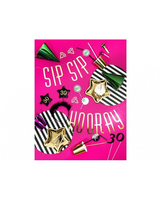 Tanieriky hviezda - zlaté 18cm 6ks