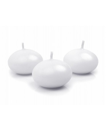 Sviečky - plávajúce -biele 4cm 10ks