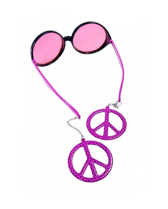 Okuliare - Peace ružové 1ks/P61