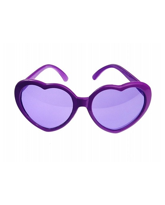 Okuliare - fialové srdcia 1ks/P61