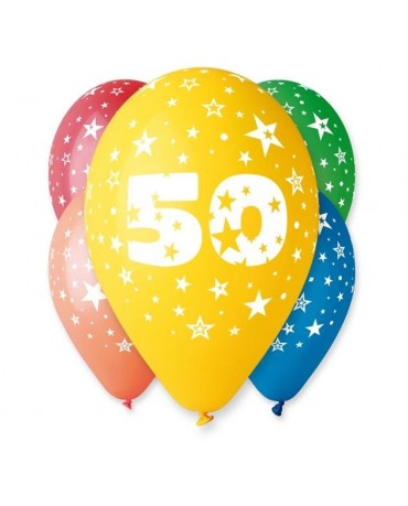 Latex.bal. č. 50 a hviezdy 12" 10ks