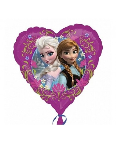 Fóliový balón srdce- sestry Frozen 47cm