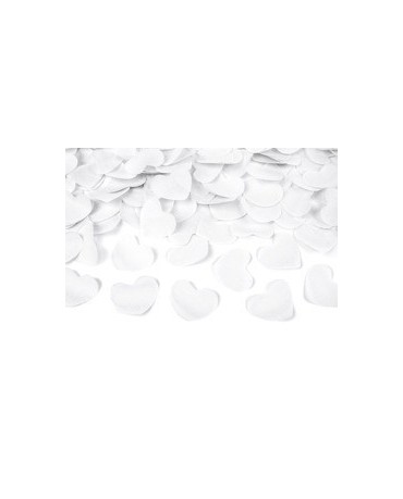 Konfety -biele srdcia 60cm