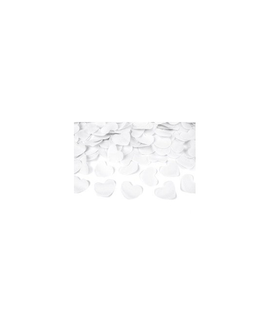 Konfety -biele srdcia 60cm 1ks/P161