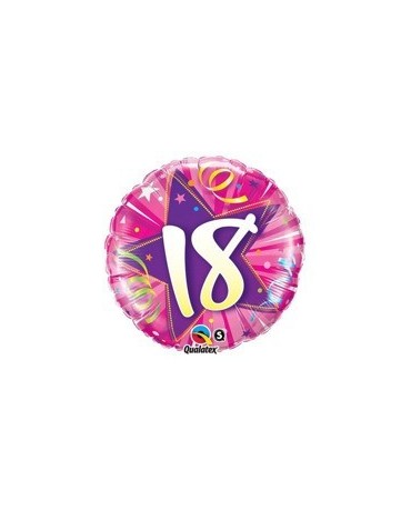 Fóliový balón číslo 18 -ružový 47cm