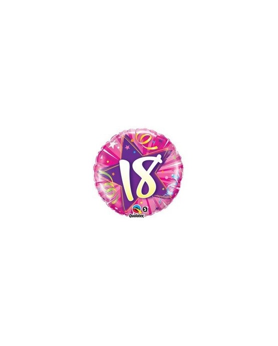 Fóliový balónik k 18. nar. -ružový 47cm 1ks/P84