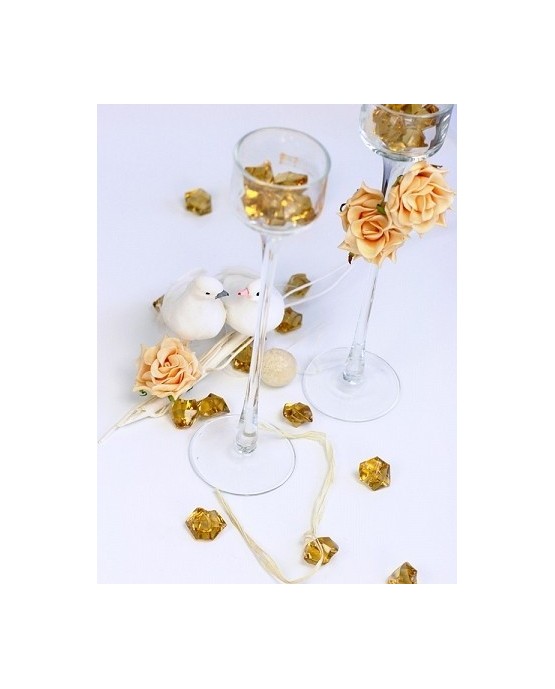 Dekor. - zlatý ľad 2,5x2,1cm 50ks