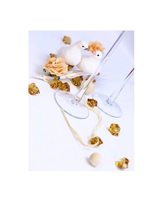 Dekor. - zlatý ľad 2,5x2,1cm 50ks