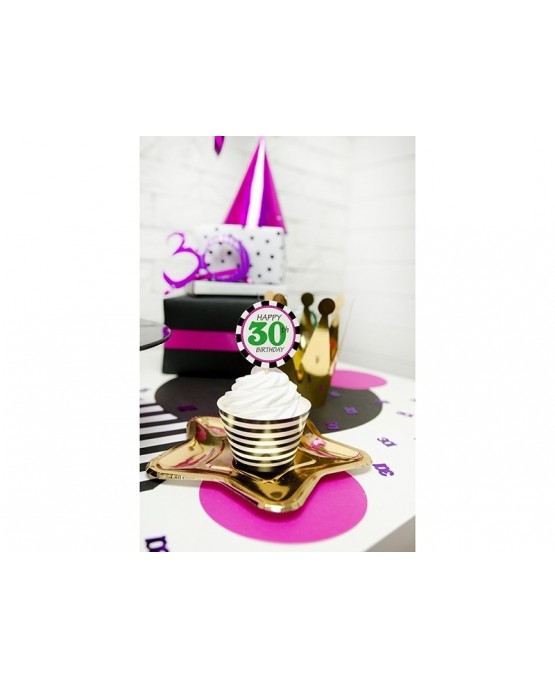 Tanieriky hviezda - zlaté 18cm 6ks