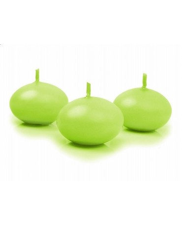 Sviečky- pláv. zelené 4cm 50ks