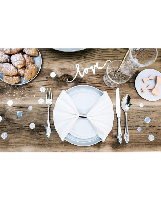 Krúžky na servítky - strieb. 10ks