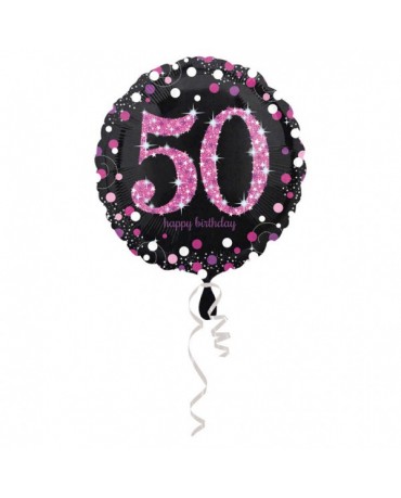 Fól. balón č. 50 - ružový 43cm