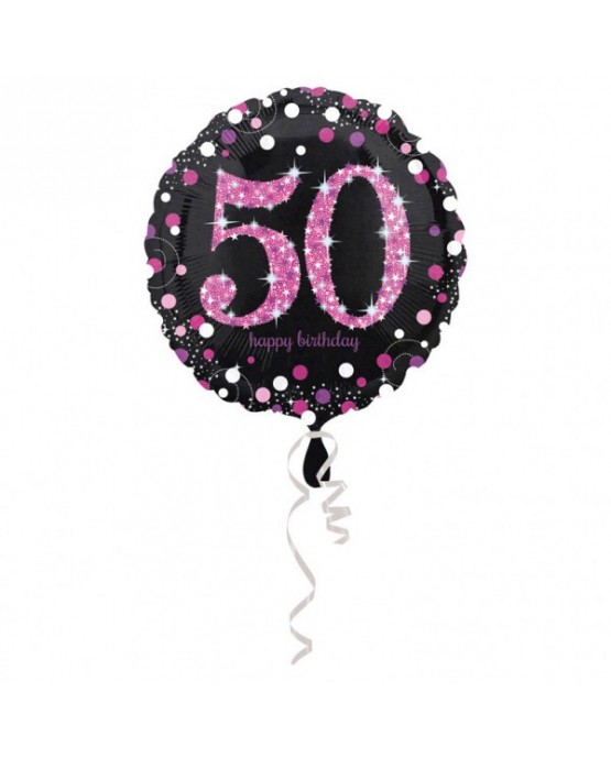 Fól. balón č. 50 - ružový 43cm