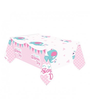 Obrus krstiny -ružový 120x180cm