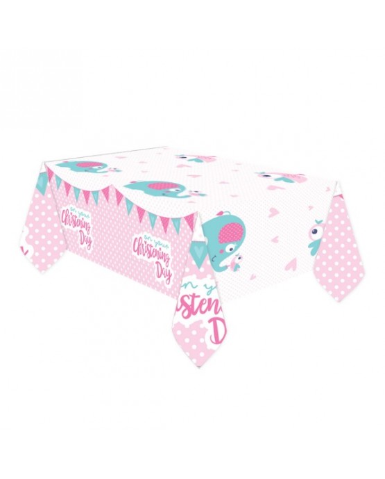 Obrus krstiny -ružový 120x180cm