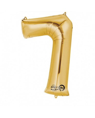 Fól. balón č. - 7 zlatý  58x88cm