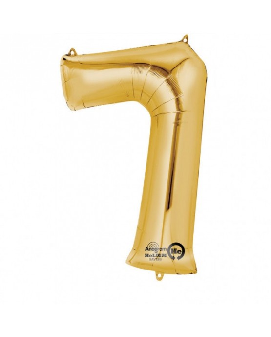 Fól. balón č. - 7 zlatý  58x88cm