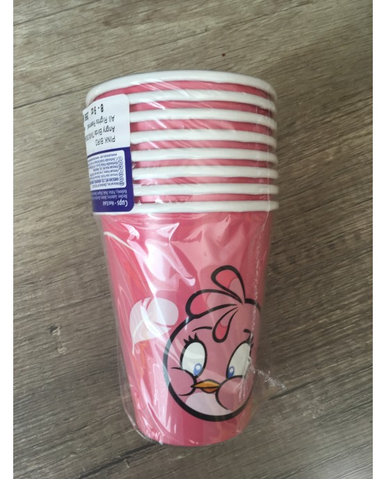 Poháriky Angry Birds Pink 266ml 8ks