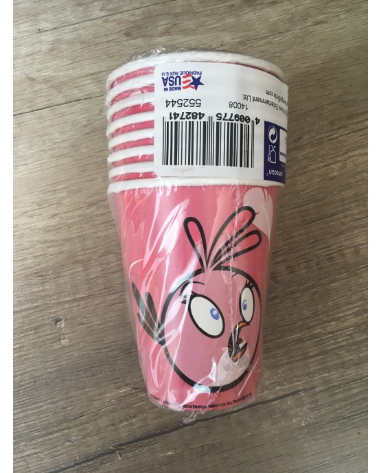Poháriky Angry Birds Pink 266ml 8ks