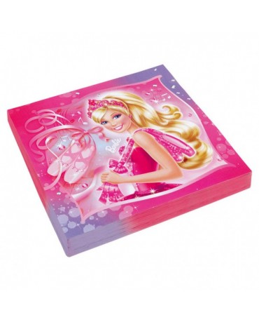 Servítky Barbie Pink Shoes 33x33cm 20ks