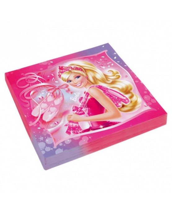Servítky Barbie Pink Shoes 33x33cm 20ks