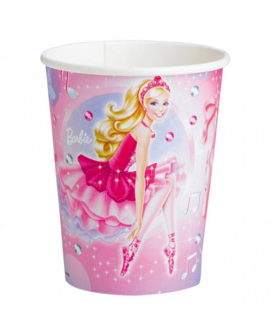 Poháriky Barbie Pink Shoes 266ml 8ks