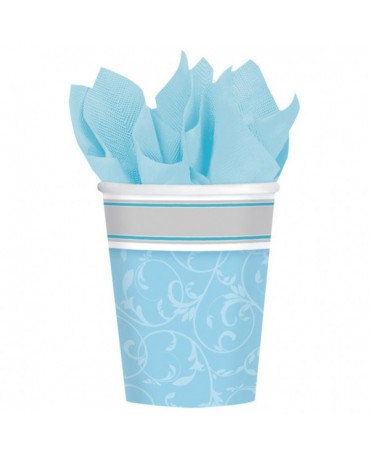 Poháriky - krst - modré 266ml 8ks