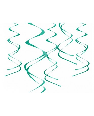 Špirály -tmavšie zelené 60 cm - 5ks