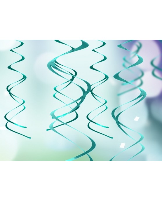 Špirály -tmavšie zelené 60 cm - 5ks