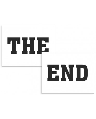 Nálepky na topánky THE END 2ks