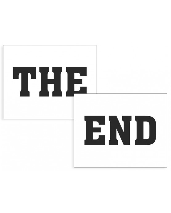 Nálepky na topánky THE END 2ks