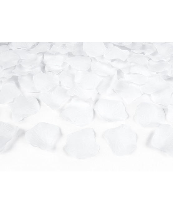 Konfety -biele lupene ruží 40cm