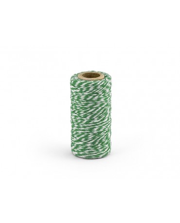 Šnúrka -bielo-zelená 50m