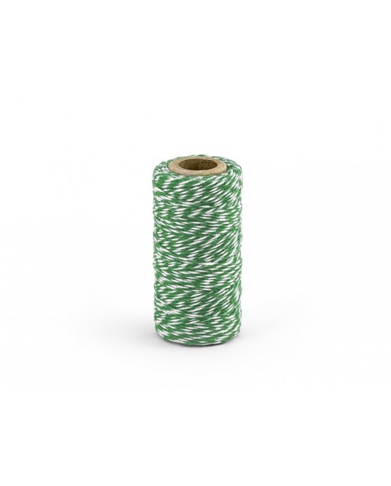 Šnúrka -bielo-zelená 50m