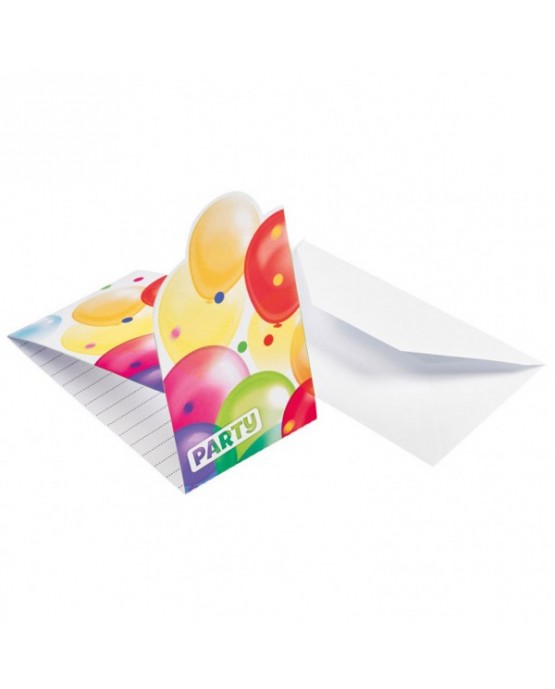 Pozvánky na narodeniny - Balóniky 8ks