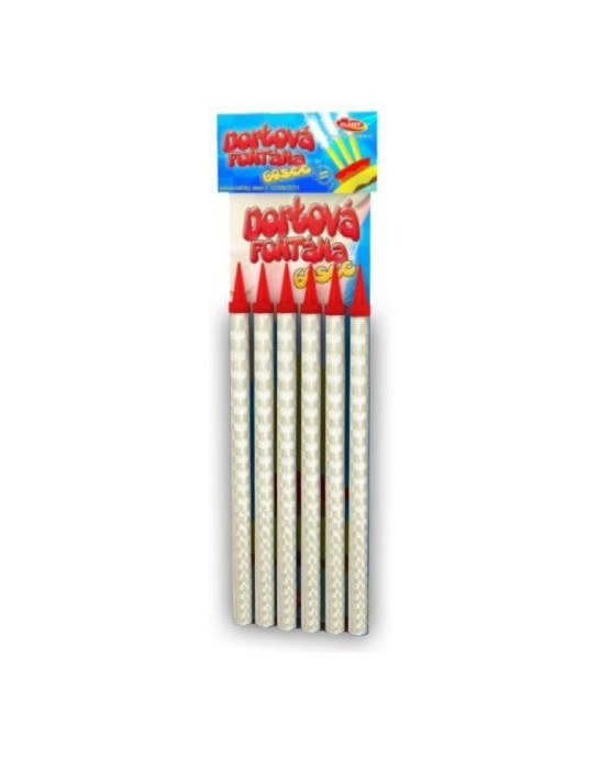 Tortová fontána 6ks 20cm - strieborná