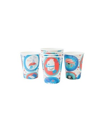 Poháre Macko pirát 270 ml - 6 ks/P214