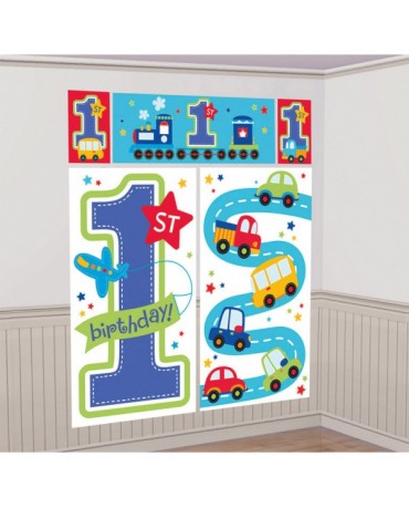 Dekorácia na stenu 1st Birthday boy 5ks