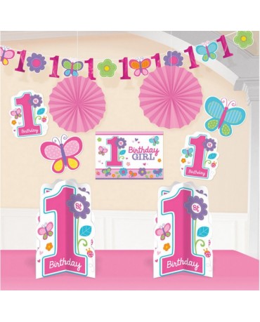 Sada ozdôb 1st Birthday girl 10ks