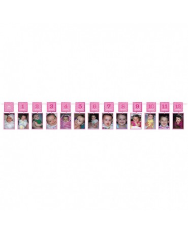 Fotogirlanda - ružová 3,65m