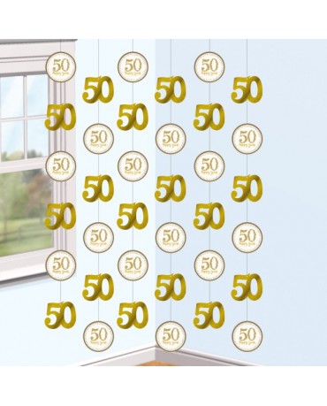 Dekoračný pás- číslice 50  6ks