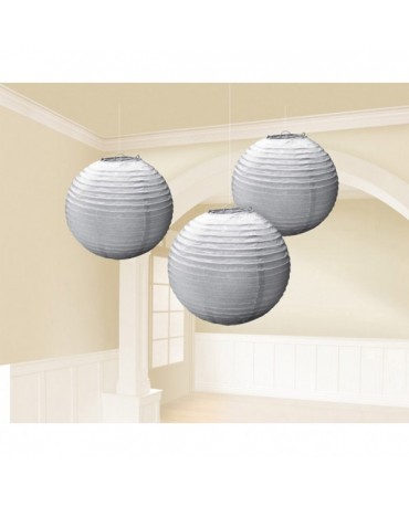 Dekorácia- lampión- strieborný 24,1cm 3ks