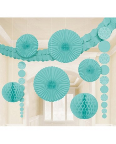 Modrý set dekorácií 9ks